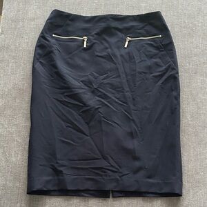 Elegant Navy Pencil Skirt